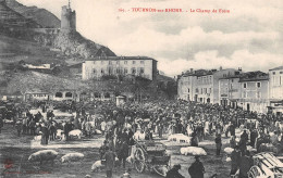 TOURNON-sur-RHONE (Ardèche) - Le Champ De Foire Aux Cochons - Porcs - Voyagé 1909 (2 Scans) - Tournon