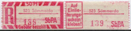 DDR Einschreibemarke Sömmerda SbPA Postfrisch, EM2B-523II(1) RU (b) Zh (Mi 2C) - Etiquetas De Certificado