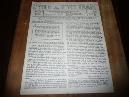 CHEMINS DE FER REVUE L'ECHO DU P'TIT TRAIN N° 7 JANVIER 1956 MODELISME FERROVIAIRE GARE DES BROTTEAUX LYON - Railway & Tramway