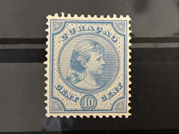 Curacao 1892-5 10c Blue Mint SG 43 NVPH 19 - Curaçao, Antilles Neérlandaises, Aruba