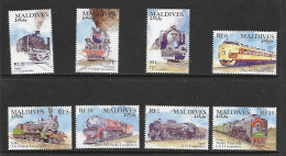MALDIVES 1994 TRAINS YVERT N°1905/1908-1917/1920 NEUF MNH** - Trains