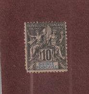 GUINÉE - Ex. Colonie Française - N° 5 De 1892 -  Oblitéré - Type Colonies . 10c. Noir Sur Lilas - 2 Scan - Gebraucht