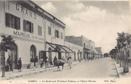 Tunisie - GABÈS - Le Boulevard Président Fallières Et L'hôtel Marius - Ed. Neurdein ND Phot. 12 - Tunisia