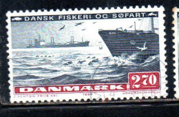 DANEMARK DANMARK DENMARK DANIMARCA 1984 FISHING AND SHIPPING SEA TRANSPORT 2.70k USED USATO OBLITERE - Usado