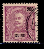 ! ! Portuguese Guinea - 1898 D. Carlos 200 R - Af. 58 - Used - Guinea Portuguesa