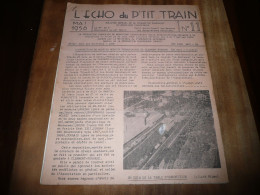 CHEMINS DE FER REVUE L'ECHO DU P'TIT TRAIN N° 11 MAI 1956 MODELISME FERROVIAIRE GARE DES BROTTEAUX LYON - Spoorwegen En Trams