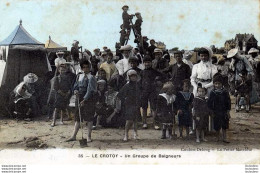 80 LE CROTOY UN GROUPE DE BAIGNEURS - Le Crotoy
