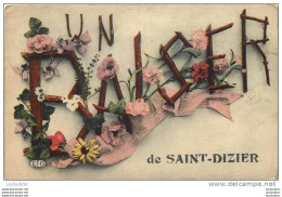 52 SAINT DIZIER UN BAISER  CIRCULEE EN 07/1918 ECRITE PAR UN SOLDAT - Saint Dizier