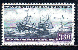 DANEMARK DANMARK DENMARK DANIMARCA 1984 FISHING AND SHIPPING DEEP SEA FISHING 3.30k USED USATO OBLITERE - Usati