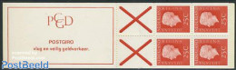 Netherlands 1969 4x25c Booklet, Phosphor, Text: POSTGIRO Vlug En Ve, Mint NH, Stamp Booklets - Unused Stamps