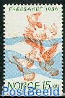 Norway 1986 International Year Of Peace 1v, Mint NH, History - Nature - Peace - Birds - Pigeons - Neufs