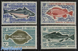 Saint Pierre And Miquelon 1972 Fish 4v, Mint NH, Nature - Fish - Poissons
