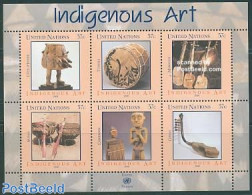 United Nations, New York 2006 Indigenous Art 6v M/s, Mint NH, Performance Art - Music - Musical Instruments - Art - Ha.. - Musique