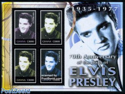 Ghana 2006 Elvis Presley 4v M/s, Mint NH, Performance Art - Elvis Presley - Music - Popular Music - Elvis Presley