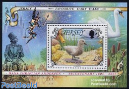 Jersey 2005 Favourite Fairy Tales S/s, Mint NH, Nature - Various - Birds - Ducks - Holograms - Art - Fairytales - Ologrammi
