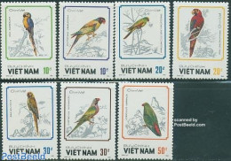 Vietnam 1988 Parrots 7v, Mint NH, Nature - Birds - Parrots - Other & Unclassified