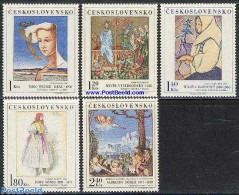 Czechoslovkia 1971 Paintings 5v, Mint NH, Art - Modern Art (1850-present) - Paintings - Other & Unclassified