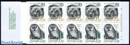 Sweden 1989 Nature Conservation Booklet, Mint NH, Nature - Bears - Birds - Owls - Stamp Booklets - Unused Stamps