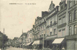 80 - Amiens - La Rue De Noyon - Animée - Correspondance - CPA - Oblitération De 1916 - Voir Scans Recto-Verso - Amiens