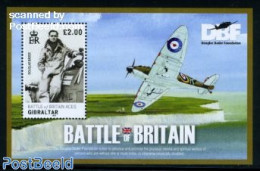 Gibraltar 2010 Battle Of Britain S/s, Mint NH, History - Transport - World War II - Aircraft & Aviation - Seconda Guerra Mondiale