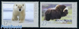 Norway 2011 Wild Animals 2v, Mint NH, Nature - Animals (others & Mixed) - Bears - Ongebruikt