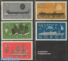Norway 1960 Ships 5v, Mint NH, Transport - Ships And Boats - Nuevos