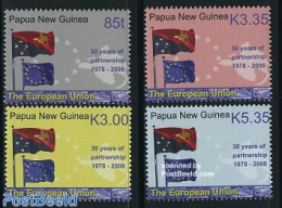 Papua New Guinea 2008 The European Union 4v, Mint NH, History - Europa Hang-on Issues - Flags - Europäischer Gedanke
