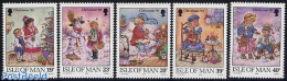 Isle Of Man 1993 Christmas 5v, Mint NH, Nature - Religion - Various - Cats - Christmas - Teddy Bears - Natale