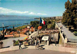 74 - Thonon Les Bains - Le Belvédère - Panorama Sur Le Port - La Pointe De La Ripaille - La Cote Suisse - Flamme Postale - Thonon-les-Bains