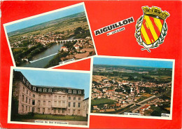47 - Aiguillon - Multivues - Blasons - Flamme Postale De Aiguillon - CPM - Voir Scans Recto-Verso - Autres & Non Classés
