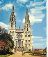 28 - Chartres - Cathédrale Notre Dame - Façade Principale - CPM - Voir Scans Recto-Verso - Chartres