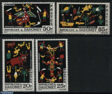 Dahomey 1965 Carpet Art 4v, Mint NH, Various - Textiles - Textile