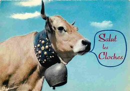 Animaux - Vaches - Carte Humoristique - Cloche - Etat Pli Visible - CPM - Voir Scans Recto-Verso - Koeien