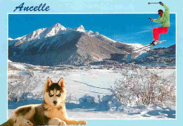 Animaux - Chiens - Husky - Chiots - Le Champsaur - Ancelle - Montagnes - Neige - Skieur - Carte Neuve - CPM - Voir Scans - Dogs