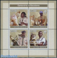 Guinea Bissau 2007 Scouting, Cats 4v M/s, Mint NH, Nature - Sport - Cats - Scouting - Guinea-Bissau