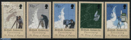 British Antarctica 1998 Cartographic History 5v, Mint NH, Transport - Various - Space Exploration - Maps - Geografia