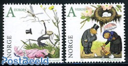 Norway 2007 Theodor Kittelsen 2v, Mint NH, Nature - Insects - Art - Children's Books Illustrations - Fairytales - Unused Stamps