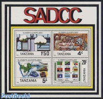 Tanzania 1985 Development S/s, Mint NH, History - Science - Transport - Various - Flags - Geology - Mining - Aircraft .. - Airplanes