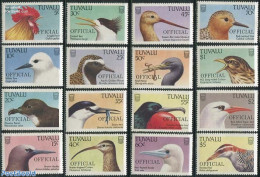 Tuvalu 1989 On Service, Birds 16v, Mint NH, Nature - Birds - Poultry - Altri & Non Classificati