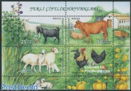 Türkiye 2007 Farm Animals 4v M/s, Mint NH, Nature - Animals (others & Mixed) - Birds - Cattle - Poultry - Sonstige & Ohne Zuordnung