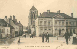 58 - Cosne Cours Sur Loire - Hotel De Ville - Eglise Saint Jacques - Animée - Précurseur - CPA - Oblitération De 1903 -  - Cosne Cours Sur Loire