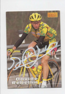 CYCLISME  TOUR DE FRANCE  CARTES 6 X 9 DE DAVID REBELLIN AVEC SIGNATURE MERLIN 1996 - Radsport