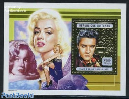 Chad 2003 Elvis Presley, Gold S/s, Mint NH, Performance Art - Elvis Presley - Marilyn Monroe - Music - Popular Music - Sonstige & Ohne Zuordnung