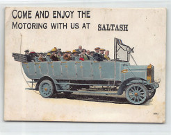 England - SALTASH - Excursion Car - Sachet Postcard - Autres & Non Classés