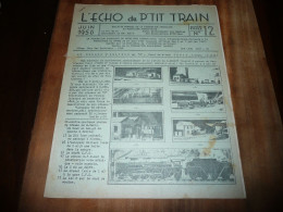 CHEMINS DE FER REVUE L'ECHO DU P'TIT TRAIN N° 12 JUIN 1956 MODELISME FERROVIAIRE GARE DES BROTTEAUX LYON - Spoorwegen En Trams