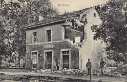 DONTRIEN (51) Première Guerre Mondiale - La Gare - Carte Allemande - Sonstige & Ohne Zuordnung