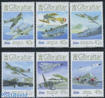 Gibraltar 2008 90 Years Royal Air Force 6v, Mint NH, Transport - Aircraft & Aviation - Avions