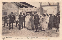 Maroc - CASABLANCA - Le Sultan Moulay Youssef Et Le Résident-Général Lyautey Visitant Les Quais - Ed. Flandrin 1420 - Casablanca