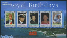 Bermuda 2000 Royal Birthdays S/s, Mint NH, History - Kings & Queens (Royalty) - Königshäuser, Adel
