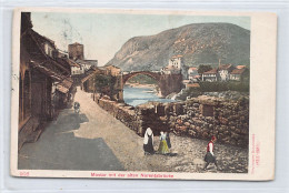 Bosnia - MOSTAR - The Old Bridge On The Neretva River - POSTCARD IS LIGHTLY UNSTICKED - Bosnie-Herzegovine